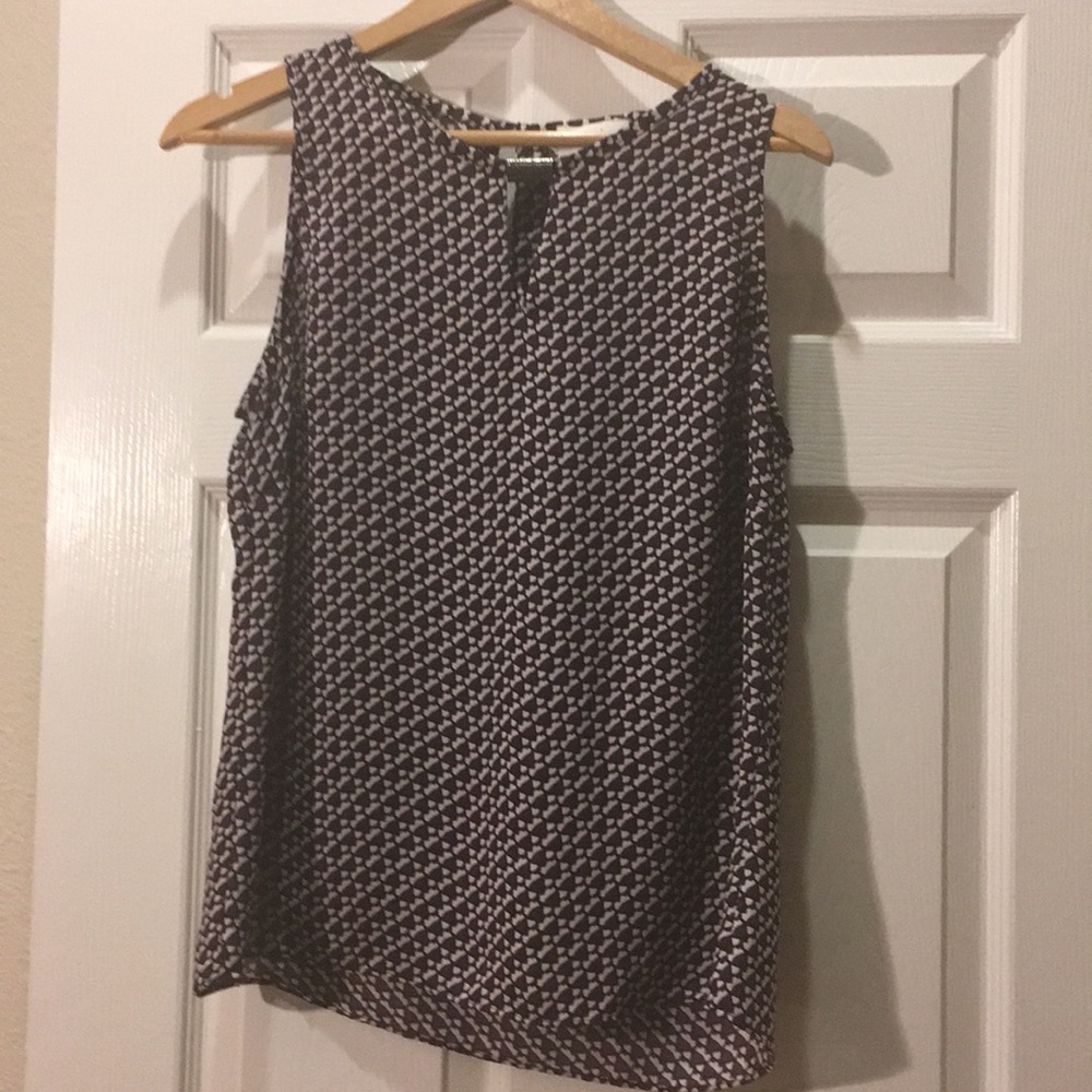 Laundry by Shelli Segal Purple & off white blouse